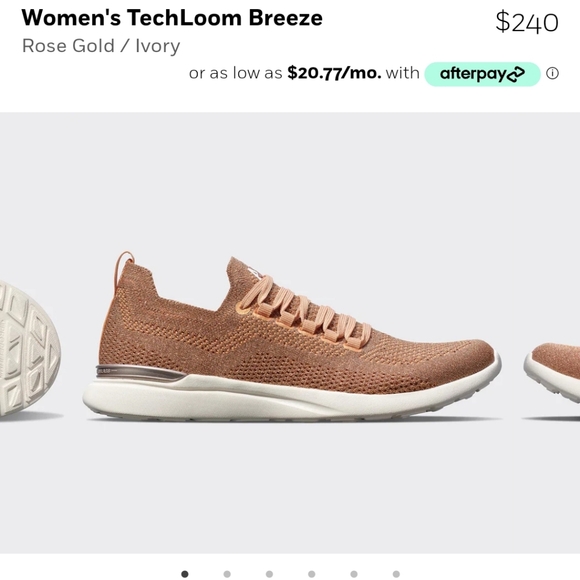 APL techloom breeze knit rosegold shimmer copper white run sneakers 7 - Picture 1 of 11